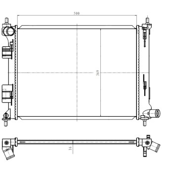 Radiador, refrigeración del motor - NFR 550010