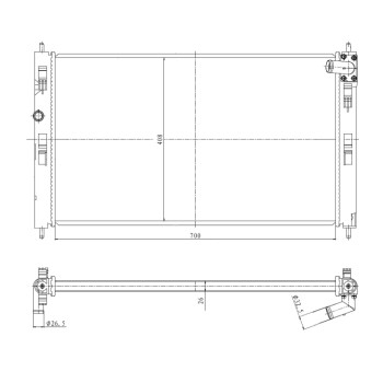 Radiador, refrigeración del motor - NFR 550023