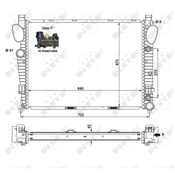 Radiador, refrigeración del motor - NFR 55325