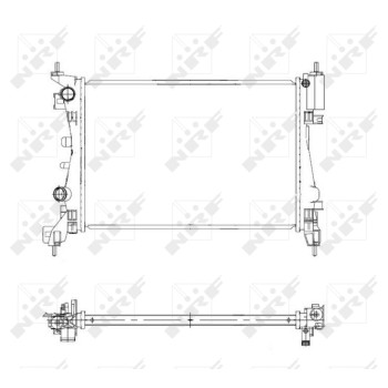 Radiador, refrigeración del motor - NFR 55341