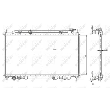 Radiador, refrigeración del motor - NFR 56080