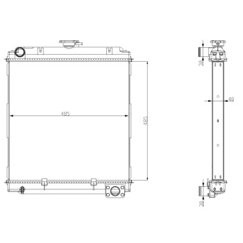 Radiador, refrigeración del motor - NFR 56103