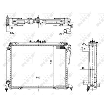 Radiador, refrigeración del motor - NFR 56113