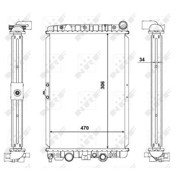 Radiador, refrigeración del motor - NFR 56123