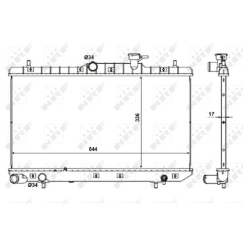 Radiador, refrigeración del motor - NFR 56155