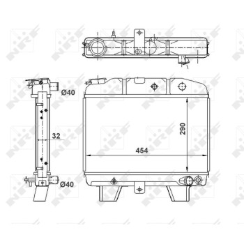 Radiador, refrigeración del motor - NFR 57101