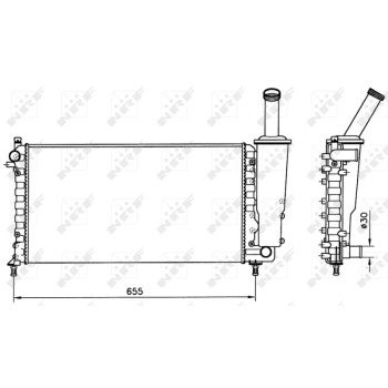 Radiador, refrigeración del motor - NFR 58171