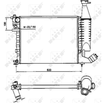 Radiador, refrigeración del motor - NFR 58173