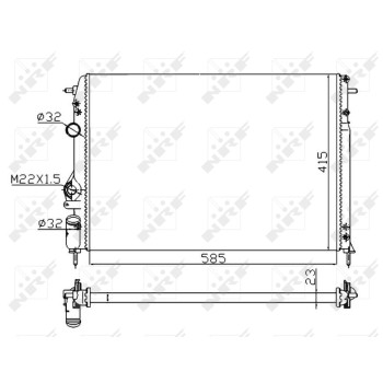 Radiador, refrigeración del motor - NFR 58175A