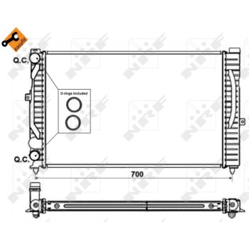 Radiador, refrigeración del motor - NFR 58259