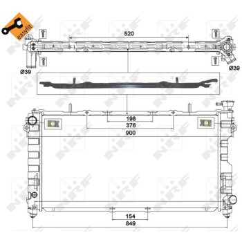 Radiador, refrigeración del motor - NFR 58264