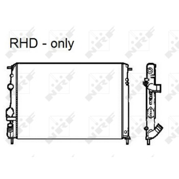 Radiador, refrigeración del motor - NFR 58326