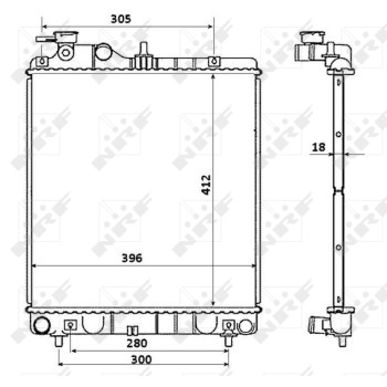 Radiador, refrigeración del motor - NFR 58354