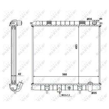 Radiador, refrigeración del motor - NFR 58445