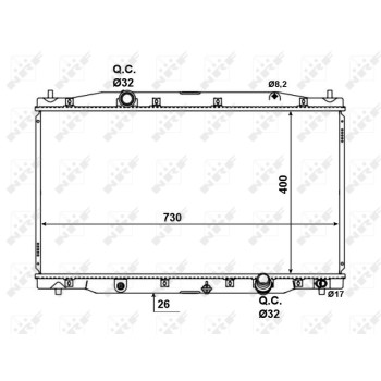 Radiador, refrigeración del motor - NFR 58457