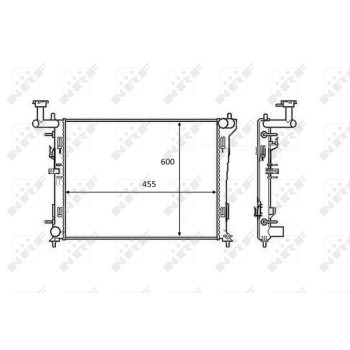 Radiador, refrigeración del motor - NFR 58462
