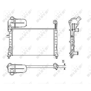 Radiador, refrigeración del motor - NFR 58755