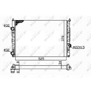 Radiador, refrigeración del motor - NFR 58947