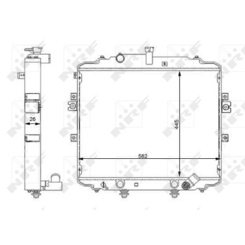 Radiador, refrigeración del motor - NFR 59107