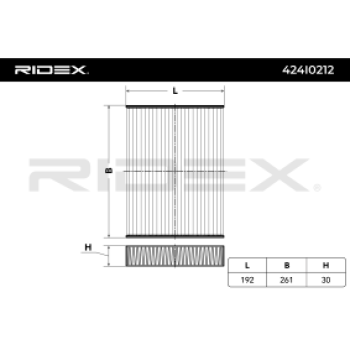 Filtro, aire habitáculo - RIDEX 424I0212