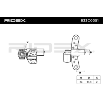 Generador de impulsos, cigüeñal - RIDEX 833C0051