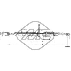 Cable de accionamiento, freno de estacionamiento
