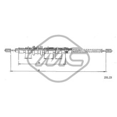 Cable de accionamiento, freno de estacionamiento