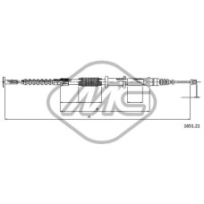 Cable de accionamiento, freno de estacionamiento
