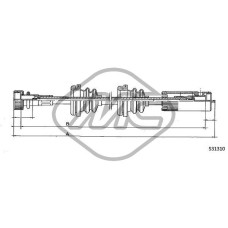 Árbol flexible del velocímetro