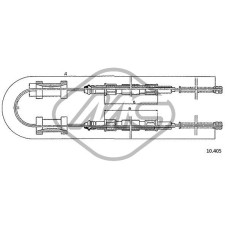 Cable de accionamiento, freno de estacionamiento