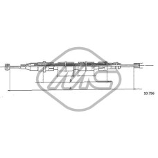 Cable de accionamiento, freno de estacionamiento