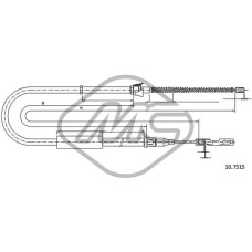 Cable de accionamiento, freno de estacionamiento
