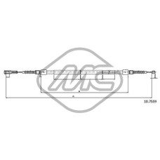 Cable de accionamiento, freno de estacionamiento