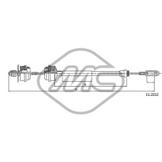 Cable de accionamiento, accionamiento del embrague