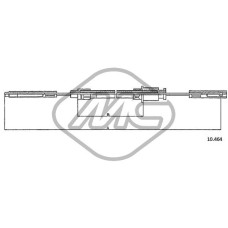 Cable de accionamiento, freno de estacionamiento