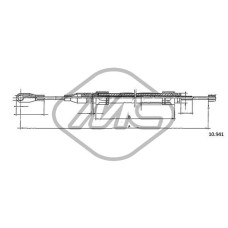 Cable de accionamiento, freno de estacionamiento