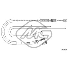 Cable de accionamiento, freno de estacionamiento