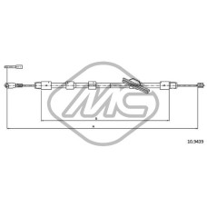Cable de accionamiento, freno de estacionamiento