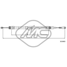 Cable de accionamiento, freno de estacionamiento