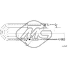 Cable de accionamiento, freno de estacionamiento