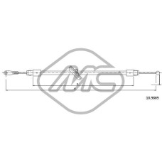 Cable de accionamiento, freno de estacionamiento
