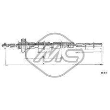 Cable de accionamiento, accionamiento del embrague