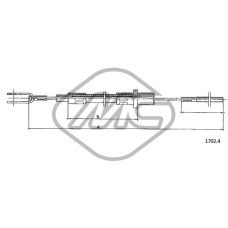Cable de accionamiento, accionamiento del embrague