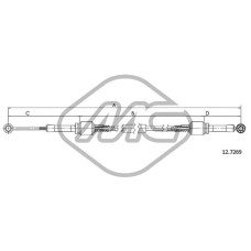 Cable de accionamiento, caja de cambios manual