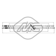 Cable de accionamiento, caja de cambios manual