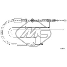 Cable de accionamiento, freno de estacionamiento