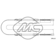 Cable de accionamiento, freno de estacionamiento