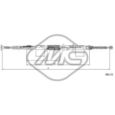 Cable de accionamiento, freno de estacionamiento