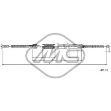 Cable de accionamiento, freno de estacionamiento