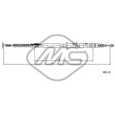 Cable de accionamiento, freno de estacionamiento